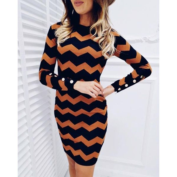 

fashion women winter autumn knitted sweater dress crew-neck knit casual bodycon long sleeve party dresses, Black;gray