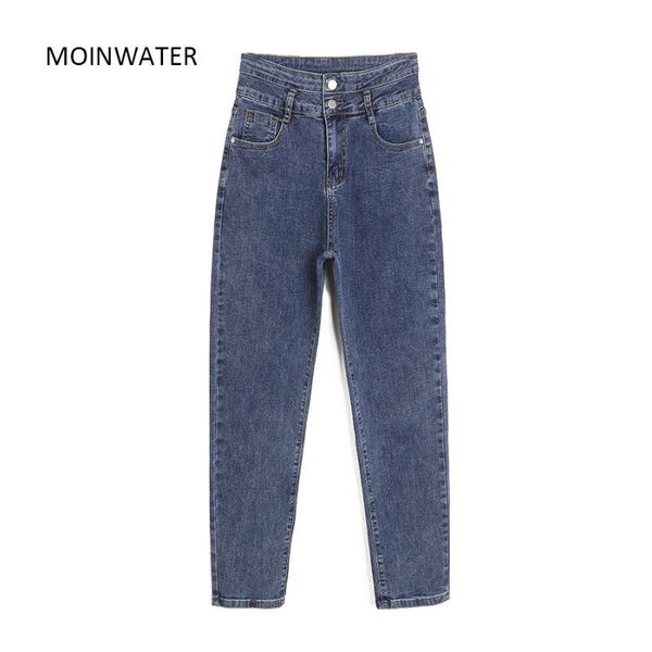 

women high waist jeans lady blue denim pants female harem trousers mp2013 women's