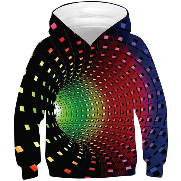 

data pattern comfortable men's and women's novelty hoodie 3d printing pullover hooded sweater with pocket 100-160, Black