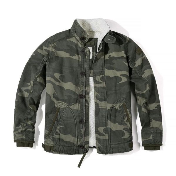 

men's jackets winter men clothes thicken warm cotton stand collar coat casual safari style camouflage zipper military male jacket, Black;brown