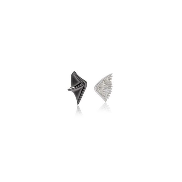 

stud angel and devil niche earrings for men women, special design, silver-plated earrings, couple male unique, Golden;silver