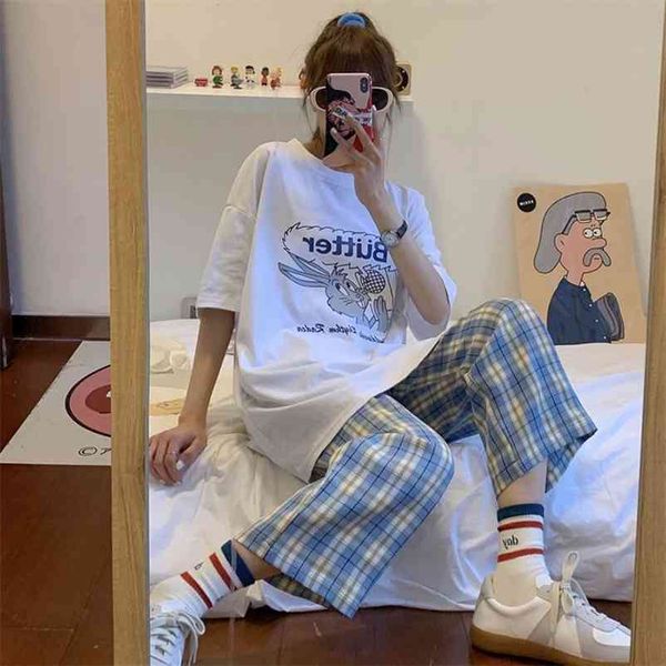 

pajamas for girls pijama femme home suit plaid pants sleepwear women's cotton sweetheart pyjamas lounge wear 210330, Black;red