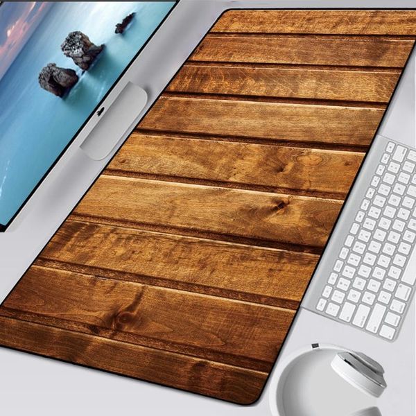 

mouse pads & wrist rests xxl wood grain lapgaming anti-slip large size locking edge speed mousepad big rubber gamer pad keyboard mat 900
