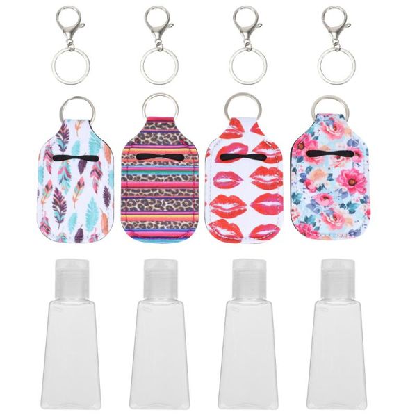 

liquid soap dispenser 1 set empty lotion bottles hanging clasps bottle covers (assorted color)
