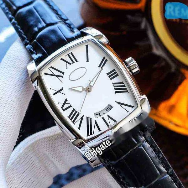 Watches Designer Kalpa Grande PF006791.01 Big Date Mens automático relógio branco disco de aço de aço marrom cinta de couro de alta qualidade esporte desconto