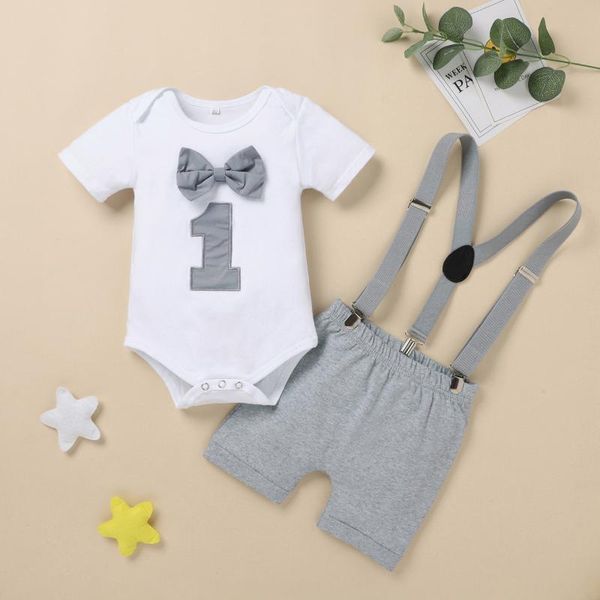 

infant baby boys bow tie romper bodysuit funny first birthday clothes outfits clothing overalls conjuntos de menino mar 22 one-pieces, Black