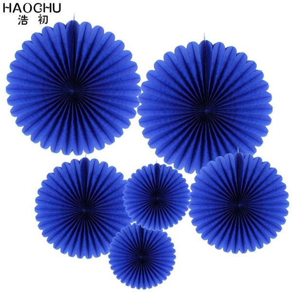 

decorative flowers & wreaths haochu 6pcs tissue paper fans pinwheels hanging flower crafts for showers wedding party birthday festival blue