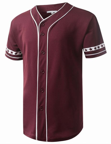 545435 Blanko Custom Baseball Jersey Herren Damen Größe S-3XL Weißer Button-Down-Pullover