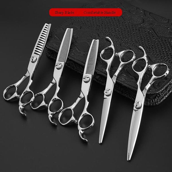 

inch sus440c steel barber sheers scissors with beautiful case hair