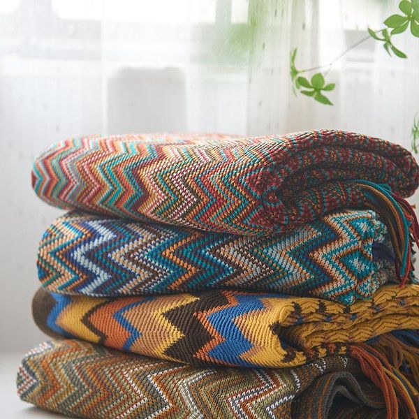 

blankets luxury blanket soft fluffy personalized chunky knit travel airplane knitted bohemian sofa decorative
