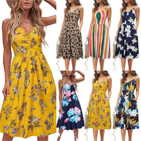 

women's clothing dresses 2021 summer sleeveless slim mid length dress, Black;gray