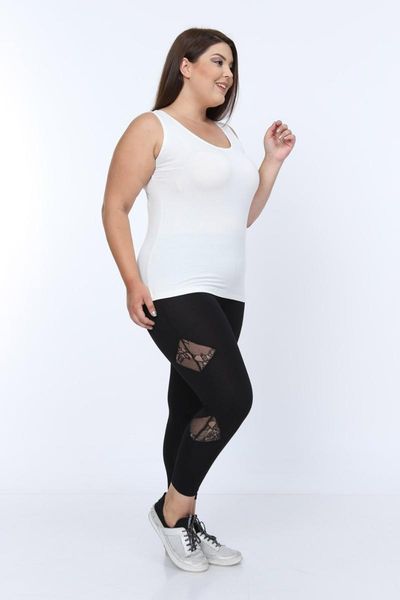 

women's leggings black fishnet lace detailed pants 65 n18513