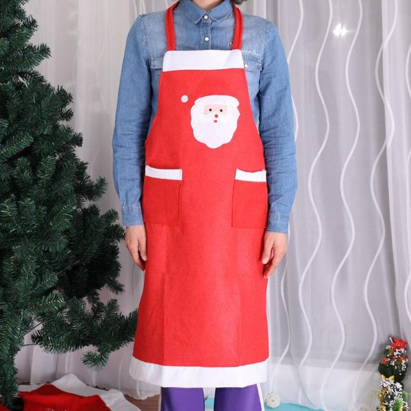 

aprons wholesale christmas decorations daily necessities santa claus apron household kitchen non-woven