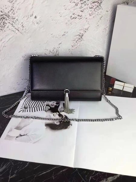 

dicky0750 designer bags genuine leather tassel bags chain purse fashion clutch envelope lady shoulder bag cowhide luxury handbag women purse