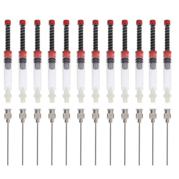 

12pcs useful ink devices fountain pen fill assistants school supplies refills, Black;red