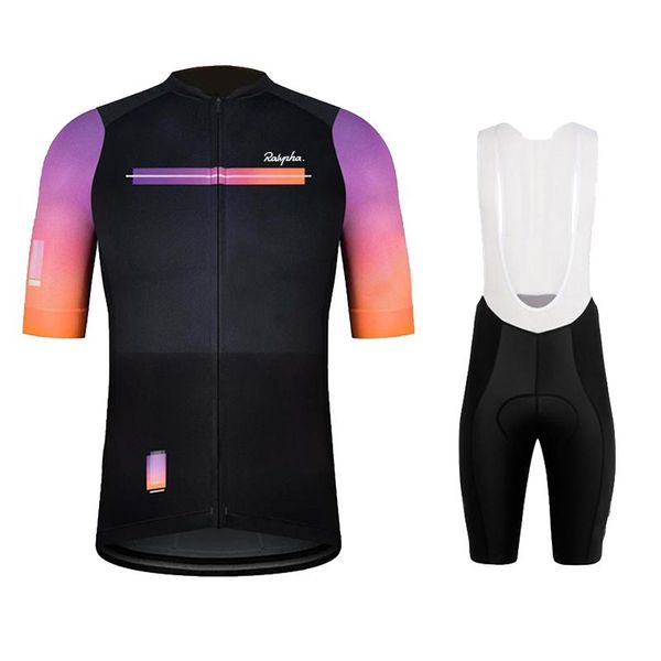 

racing sets ralvpha 2021 cycling clothing suits road bike wear clothes quick dry men's jersey set ropa ciclismo maillot, Black;blue