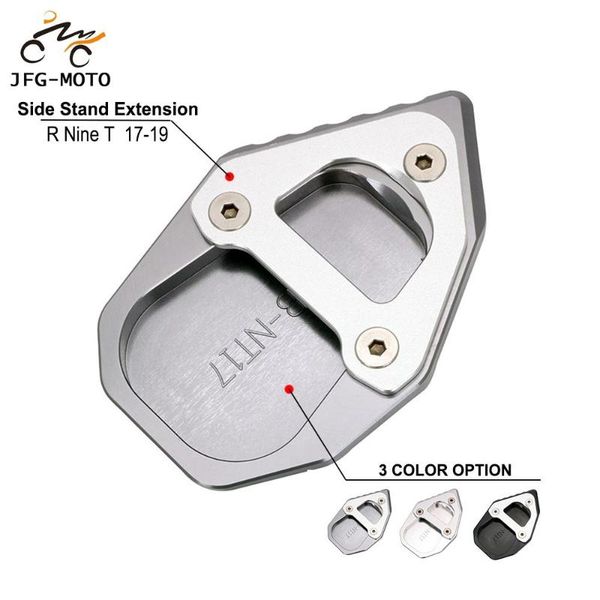 

pedals motorcycle 2021 cnc kickstand foot side stand extension pad support plate enlarge for r nine t