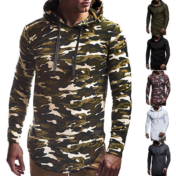

szaw fashion men camouflage hoodies coat male casual long sleeve jacket thin light sweatshirts clothing txd9, Black