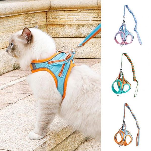 

cat collars & leads anti-loss lightweight cats chest strap traction rope kit for walking