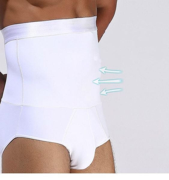 

men's body shapers bulifter prayger thigh trimmer shaper men slimming corset high waist control panties anti-slip sillicon hold belly u, Black;brown