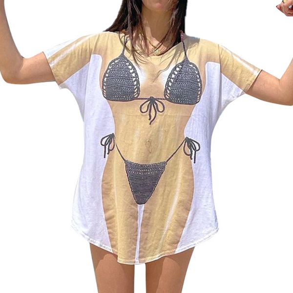 

fashion printed round neck short sleeve loose fresh all-match woman tshirts 210521, White