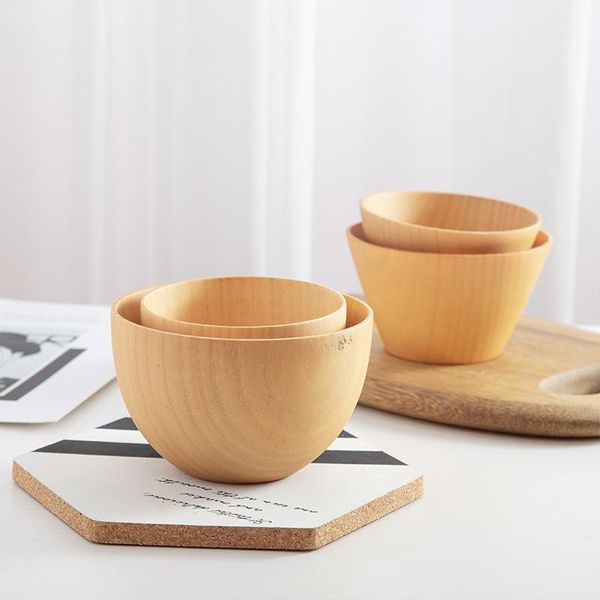 

bowls natural wood rice salad fruit candy storage plates