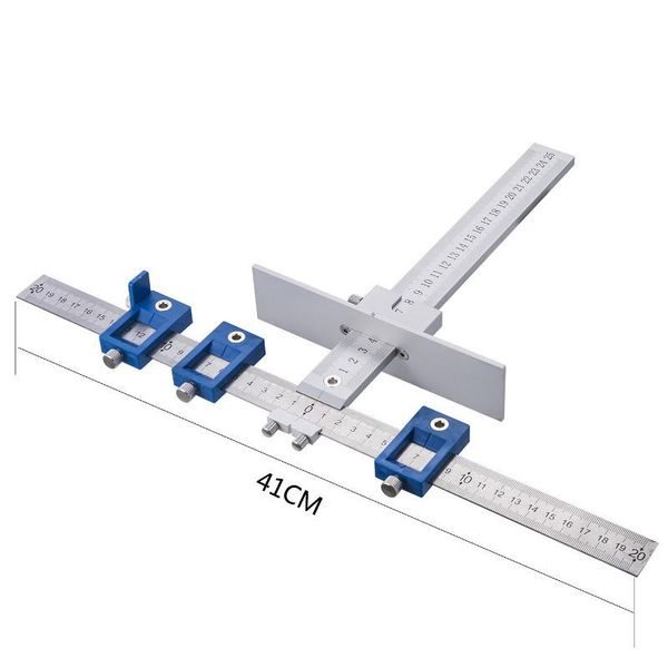 

adjustable aluminum drilling punching locator position cabinet hardware dowelling jig set woodworking drill guide sliding nut professional h