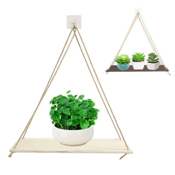 

other home decor high-quality wooden swing lanyard wall-mounted floating frame plant flower pot indoor and outdoor decoration simple design