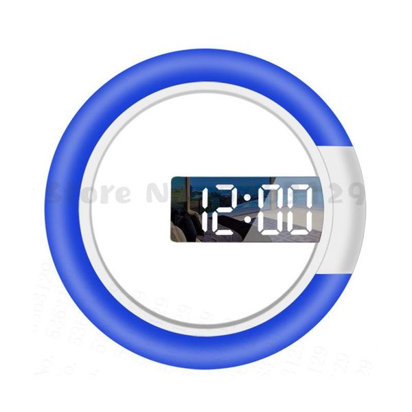 

wall clocks led clock digital table alarm mirror hollow modern 3d design nightlight for home living room decorations
