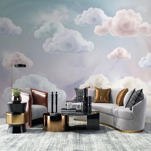 

wallpapers custom mural wallpaper modern fantasy colorful clouds wall painting children's bedroom background decor papel de parede 3 d