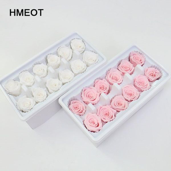 

decorative flowers & wreaths 12 pcs/lot high-end preserved immortal rose flower 3-4cm diameter mothers day gift eternal life material box