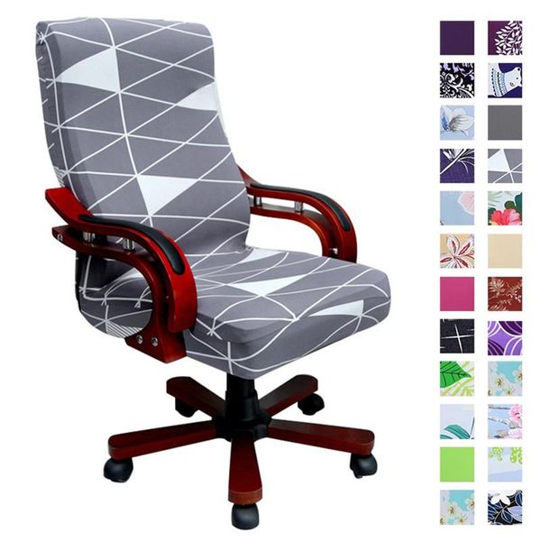 

compurter game chair cover anti-dirty rotating stretch office printed desk seat covers elastic removable slipcovers l size