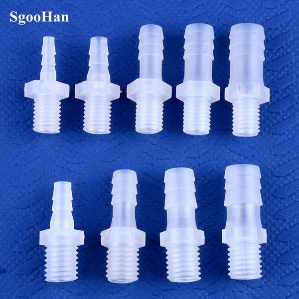 

watering equipments 5~200pcs m10 m12 thread to 4~12mm pp pagoda direct connector irrigation system water pipe hose joints aquarium fish tank
