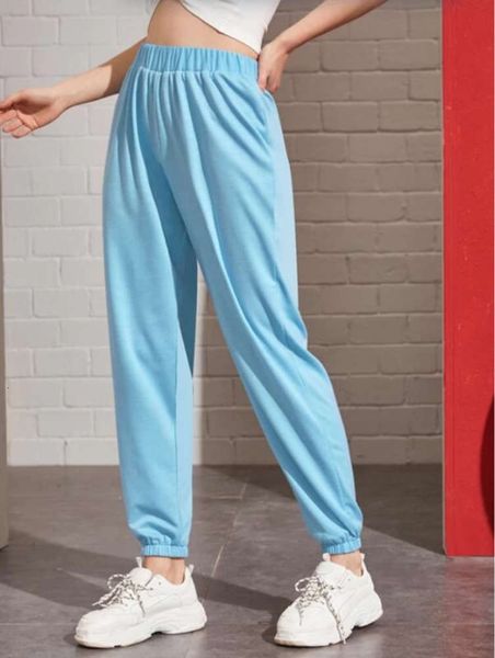 

2021 new solid color loose women's casual pants, Black;white