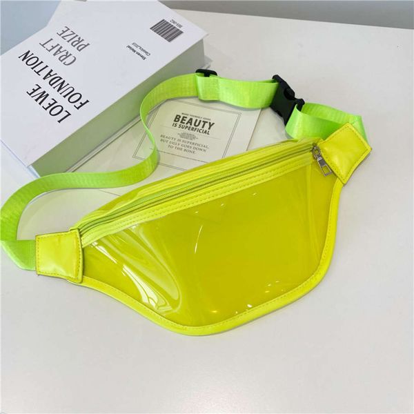 

2021 jelly transparent waist bag personalized outdoor sports menger chest fashion beach women's
