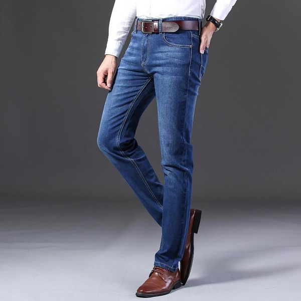 

men's jeans 2021 mens fashion black blue men casual slim stretch classic denim pants trousers plus size 28-40 high quality
