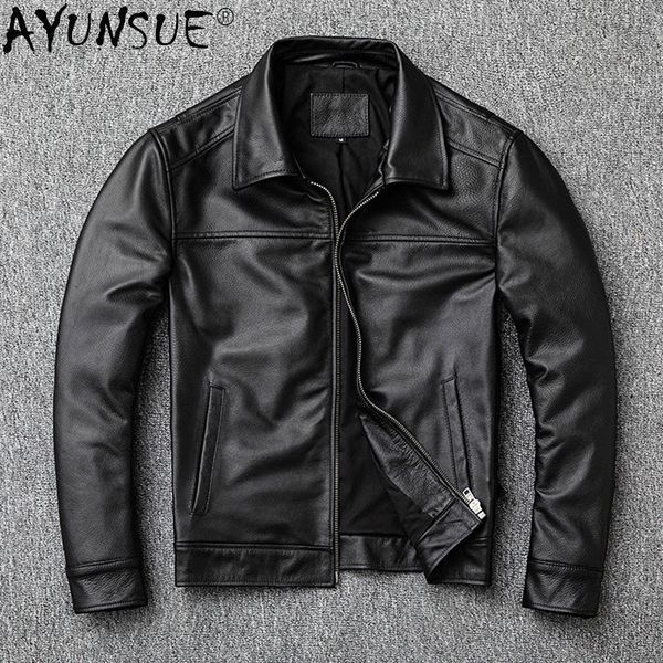 

afance men's leather denim motorcycle et, autumn, 5xl, lxr3852020, Black
