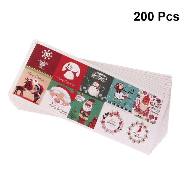 

gift wrap 200pcs christmas sealing sticker decorative stickers