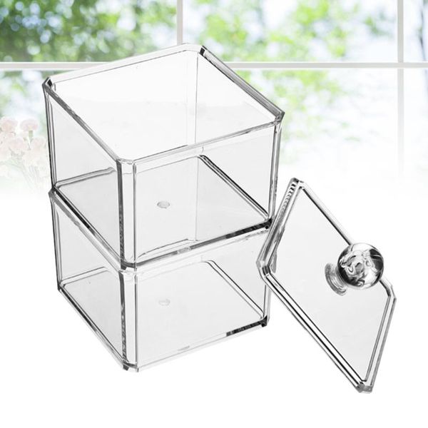 

storage bottles & jars 1 pc acrylic transparency box double layers tea bag organizer kitchen sorting container with dustproof cover