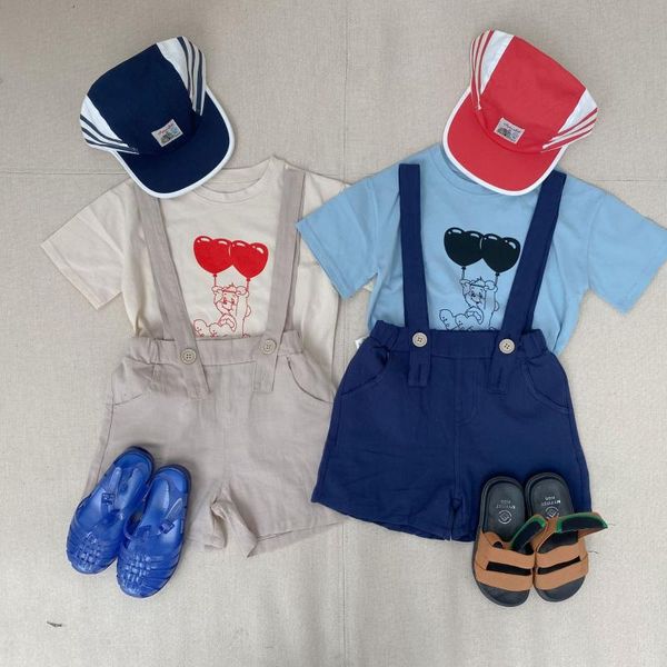 

style girls overall summer pants kids clothes 1-7 years jumpsuits, Blue