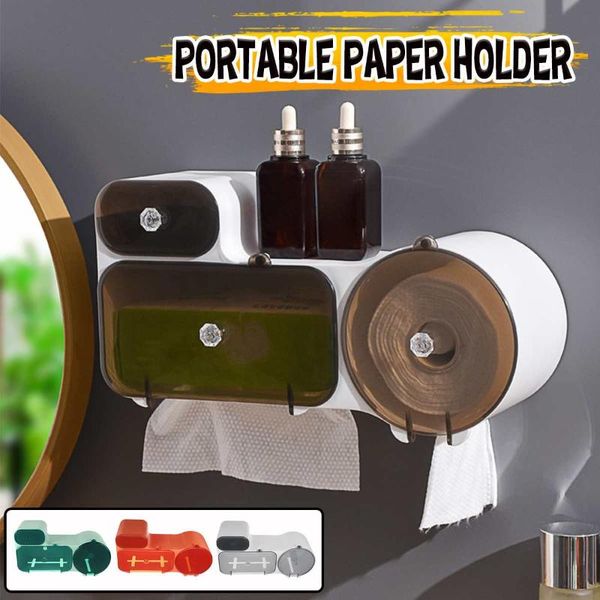 

toilet paper holders bathroom towel holder phone wall mount wc rolhouder with shelf rack tissue boxes