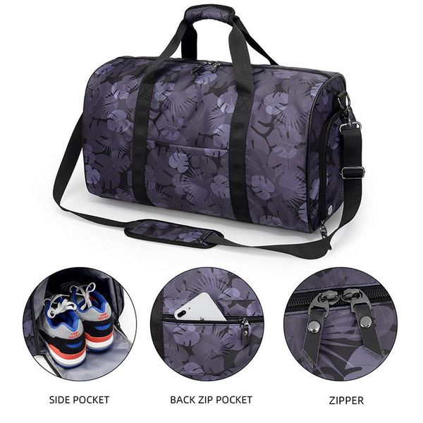 

duffel bags female large capacity fitness bag with shoes compartment women waterproof nylon travel shoulder luggage xa281f