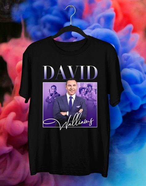 

david walliams t-shirt 90s retro vintage t-shirt gift idea for fan, White;black