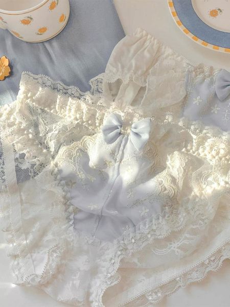 

women's panties girl's lace embroidery underwear summer thin modal briefs, Black;pink