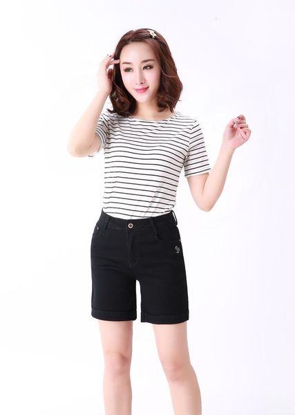 

women's jeans jian peng jean shorts women summer new casual pants denim feminin high waist short femme, Blue