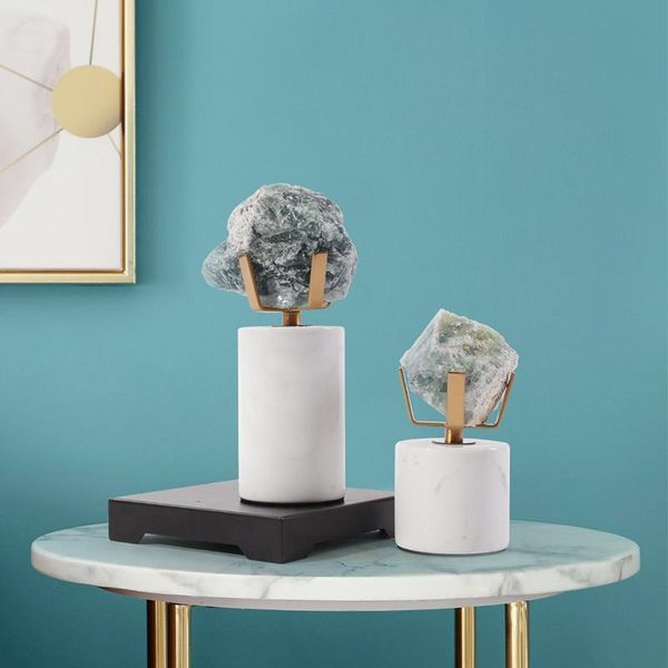 

decorative objects & figurines marble light luxury crafts decoration natural spar emerald living room study exquisite collection home dec