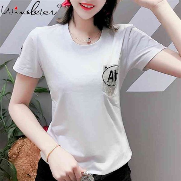 

cotton women clothing summer tshirt females short sleeve casual t-shirt ladies plus size o neck solid color blusa feminina 210421, Black;gray