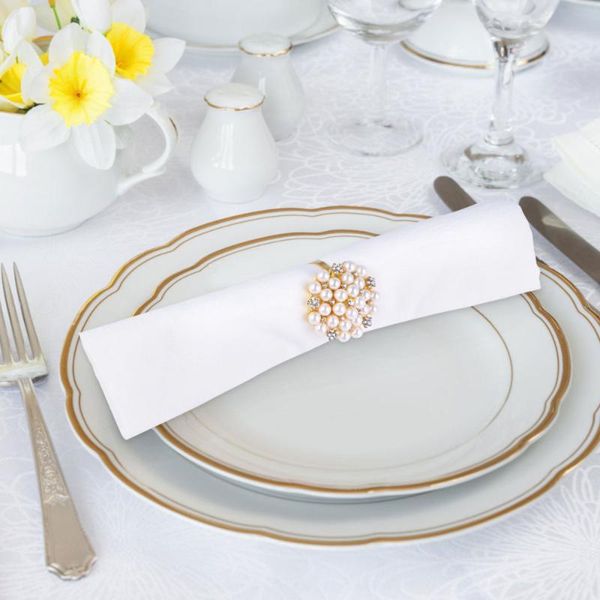 

table cloth 1 set 6pcs high grade western restaurant silver plating diamond napkin ring