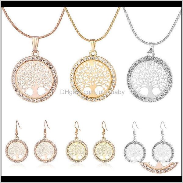 

necklaces & pendants jewelry drop delivery 2021 -selling life pendant fashion personality hollow-out peace tree necklace ornament lpdsz, Silver