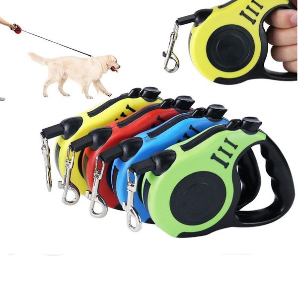 

dog collars & leashes supplies traction rope retractable leash automatic flexible pet cat tool for small medium dogs 3m/5m
